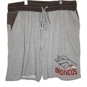 Denver Broncos sweatshirt material shorts drawstring XXL